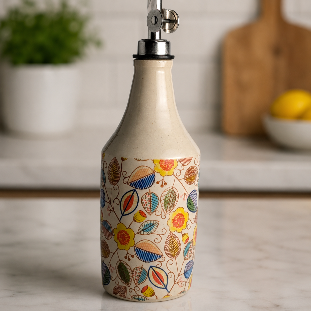 Wildflower Vine Olive Oil Bottle