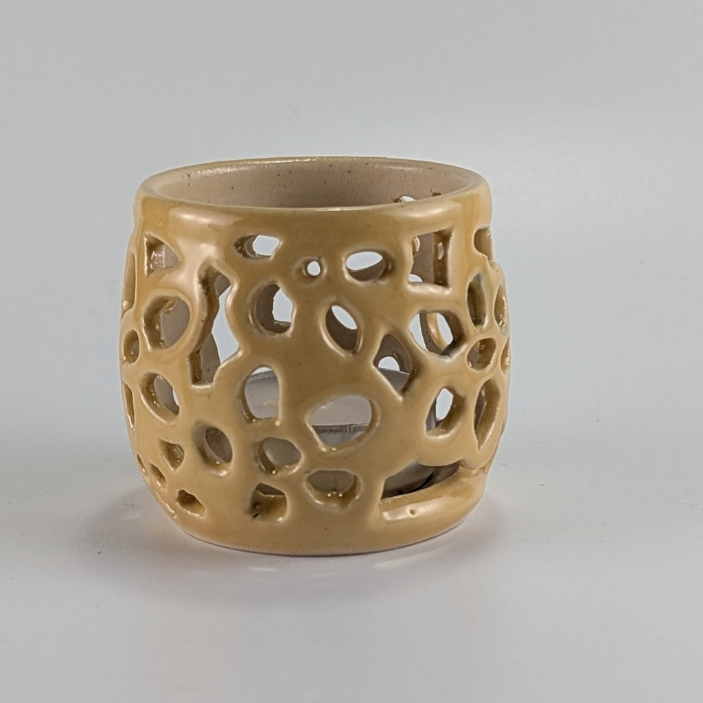 “Lumen Bloom” Carved Tealight Holder
