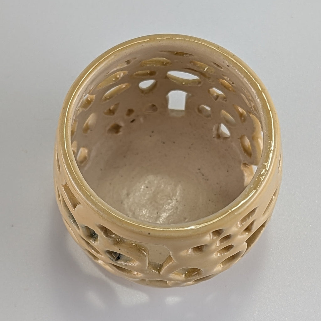 “Lumen Bloom” Carved Tealight Holder