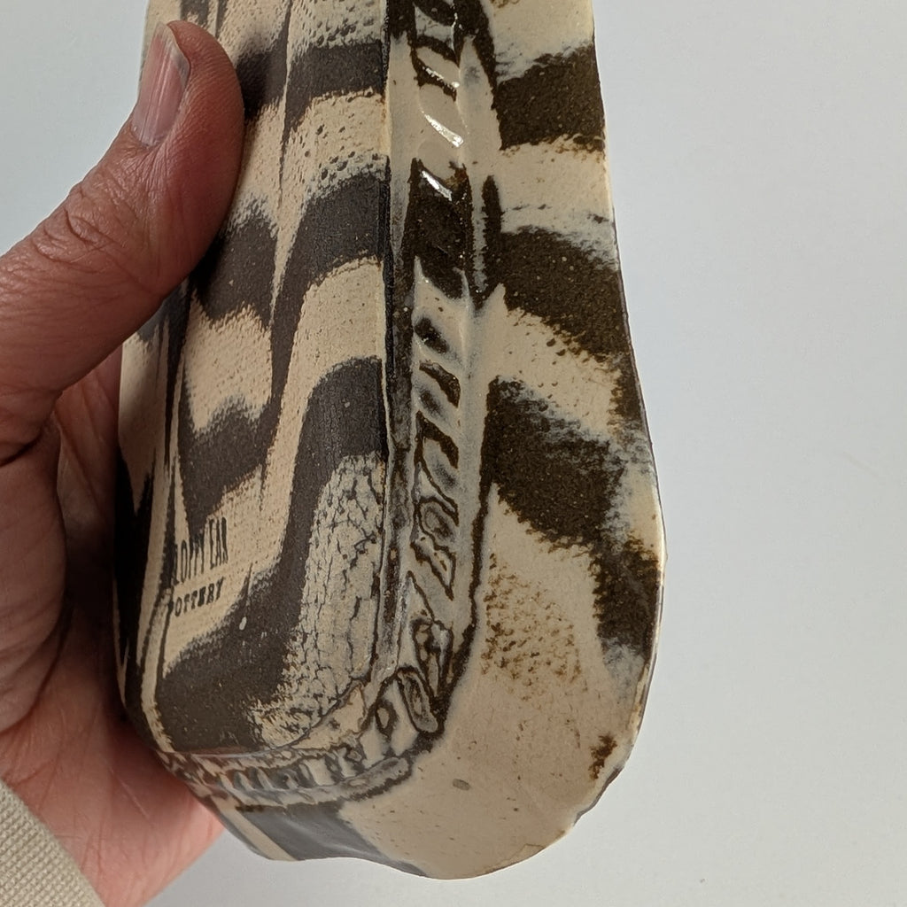 Hand‑Carved Nerikomi Trinket Plate