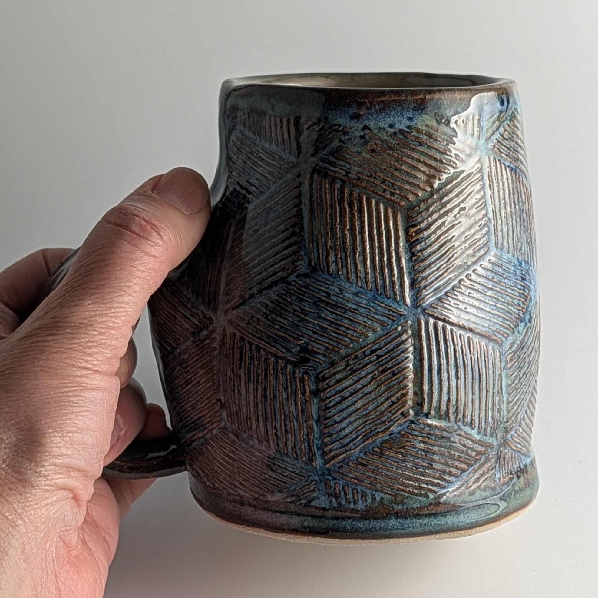 The Indigo Geometry Mug