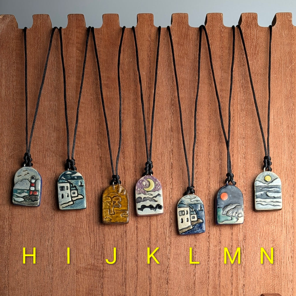 Wanderings Ceramic Pendant Necklace