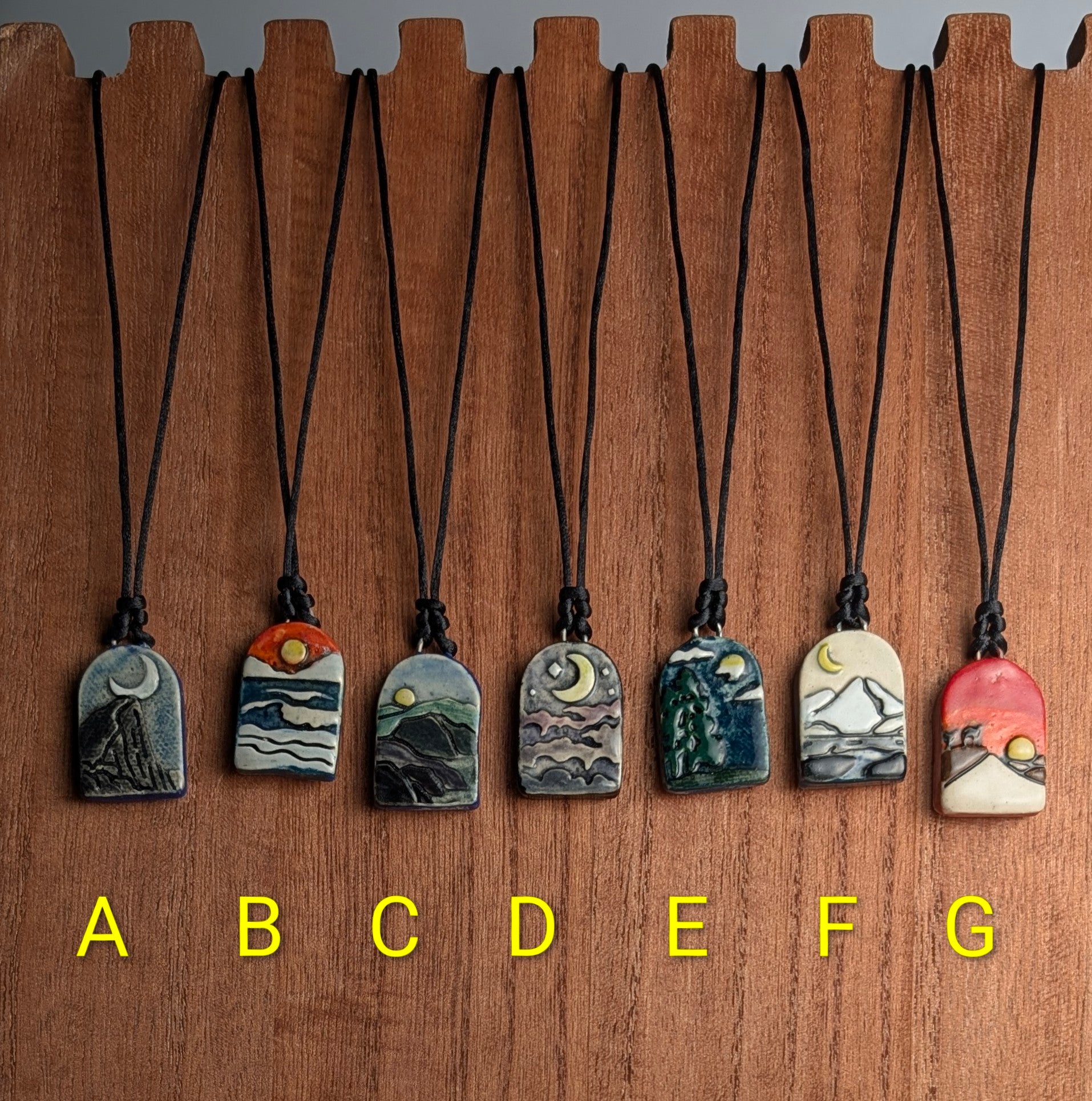 Wanderings Ceramic Pendant Necklace