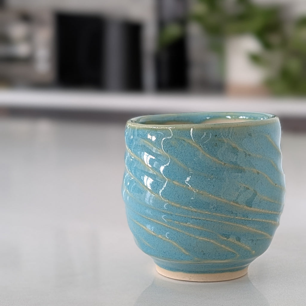Twisted Carved Ceramic Cup